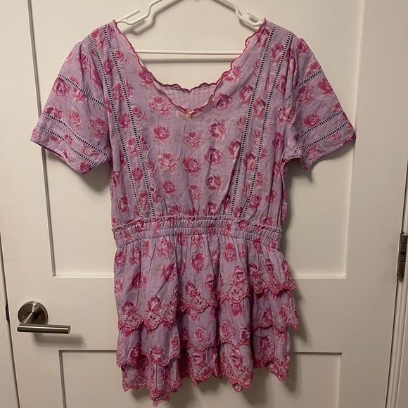 LoveShackFancy Mavis Mini Dress in Lilac Fusion, Size Large - Picture 3 of 9